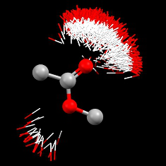 Knowledge based interaction library scatter plot showing oh contact group interacting with an aliphatic ester.